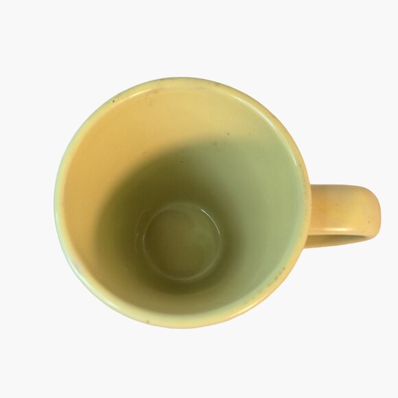 Vintage WCL Yellow Ceramic Mug Coffee Cup Tapered Tall 14 oz - Picture 6 of 8